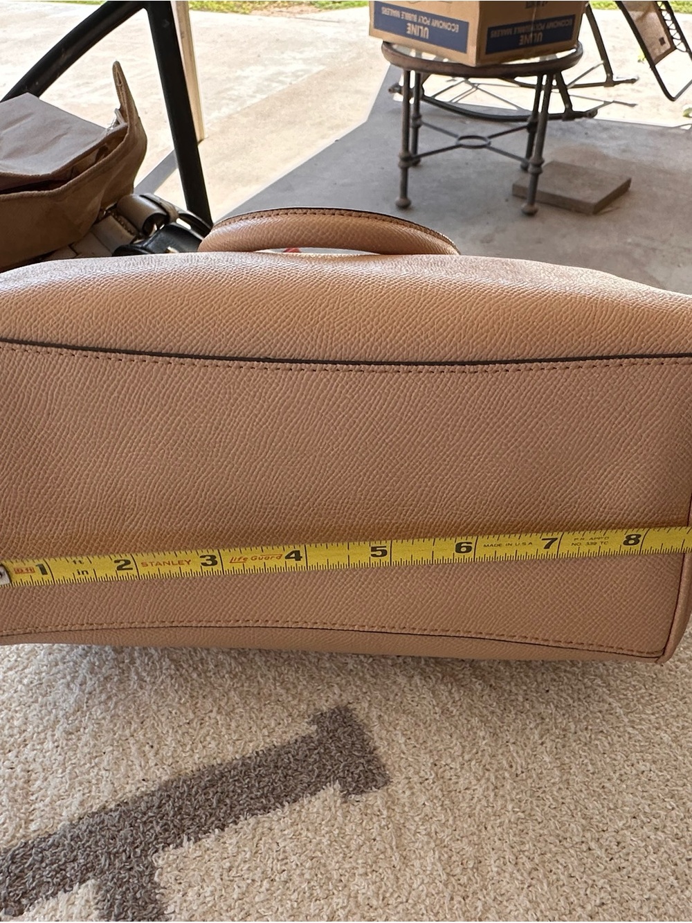 Coach Tan Pebbled Leather Mini Satchel with Gold Hardware - Picture 9 of 13